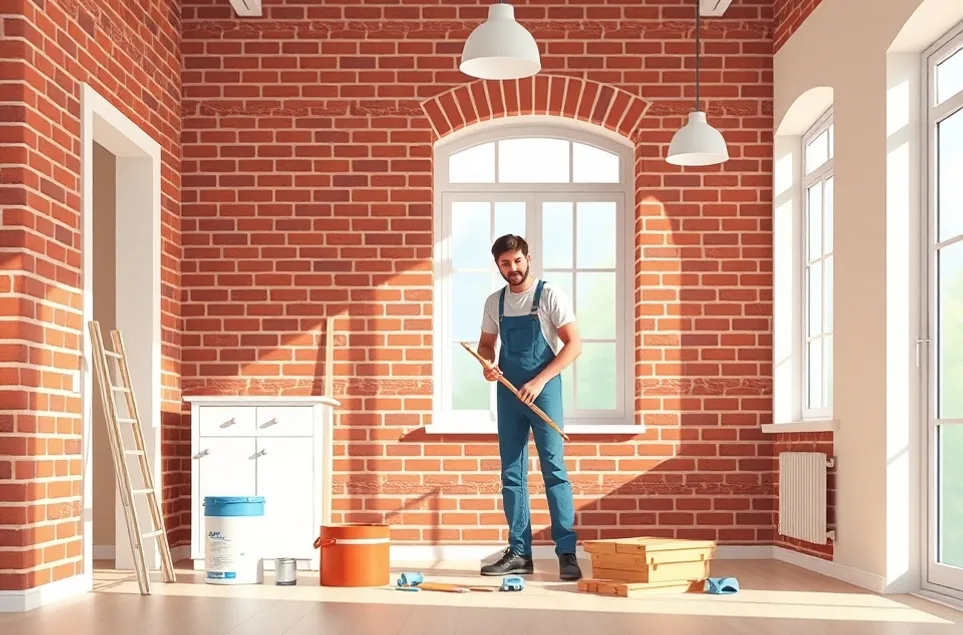 Intérieur rénové après travaux de peinture à Andrézieux-Bouthéon