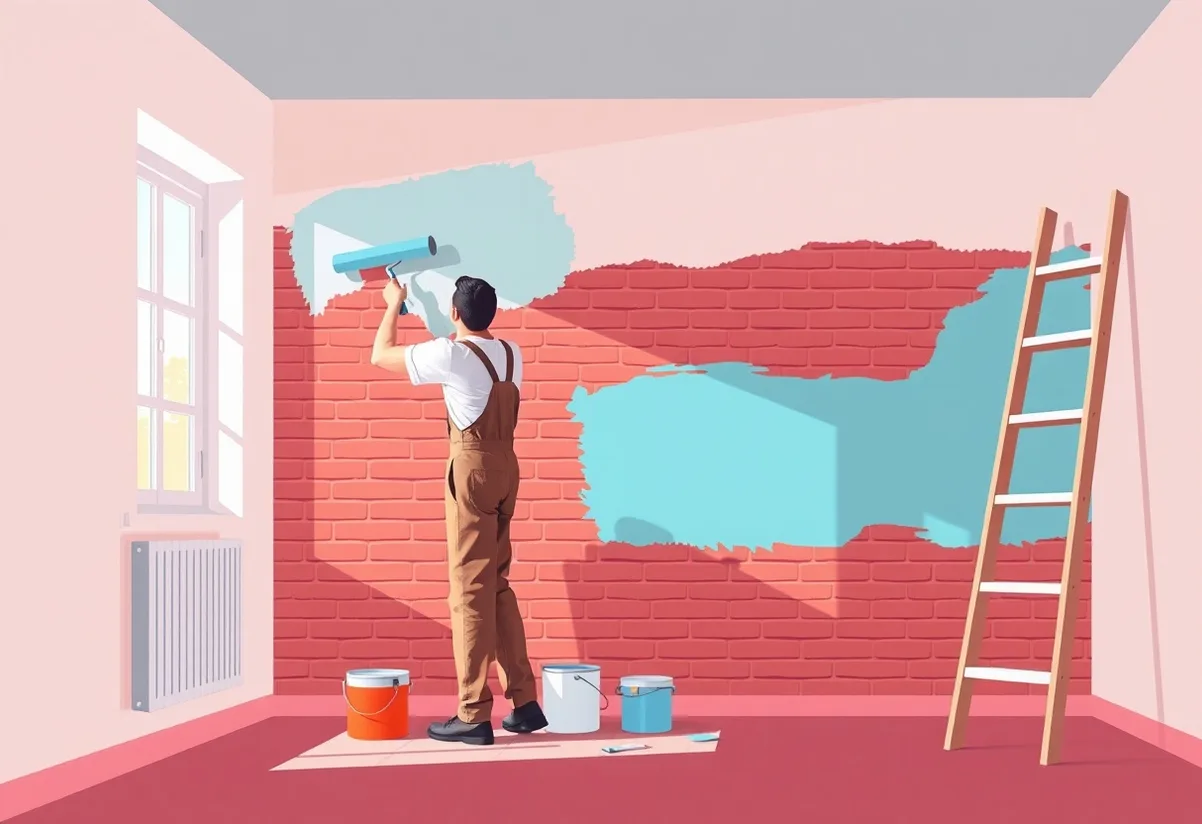 Peintre Andrézieux-Bouthéon 42160 en intervention sur un chantier
